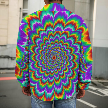Psychedelic Expansion Optical Illusion Men's Shirt Jacket