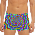 Psychedelic Expansion Optical Illusion Men's Short Boxer Briefs