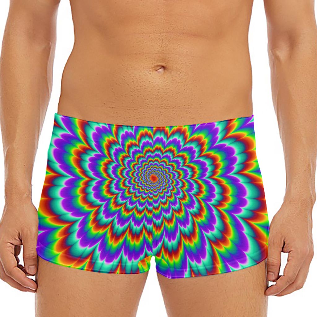 Psychedelic Expansion Optical Illusion Men's Short Boxer Briefs