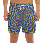 Psychedelic Expansion Optical Illusion Men's Split Running Shorts