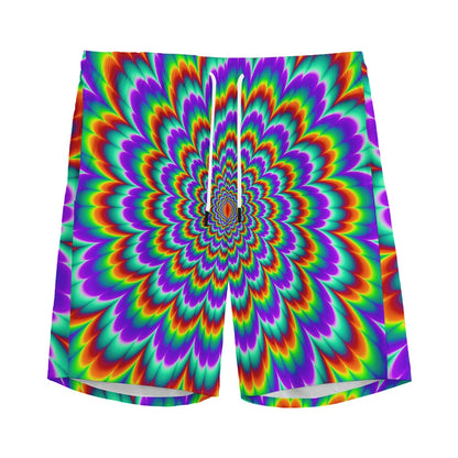 Psychedelic Expansion Optical Illusion Men's Sports Shorts