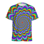 Psychedelic Expansion Optical Illusion Men's Sports T-Shirt