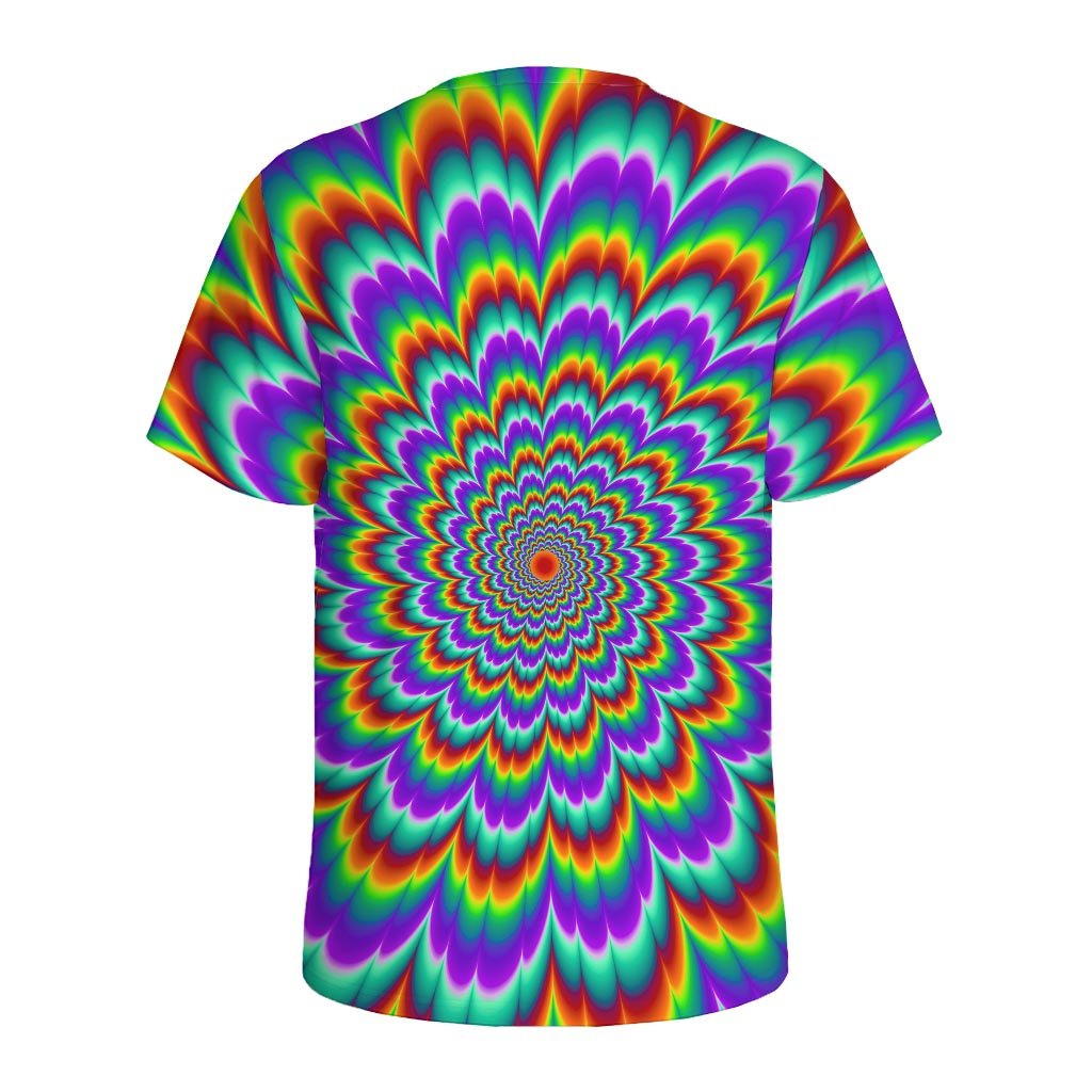 Psychedelic Expansion Optical Illusion Men's Sports T-Shirt