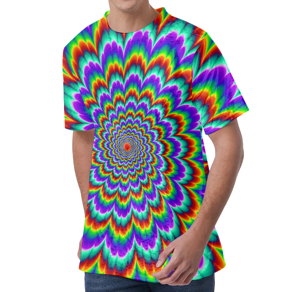 Psychedelic Expansion Optical Illusion Men's Velvet T-Shirt