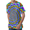 Psychedelic Expansion Optical Illusion Men's Velvet T-Shirt