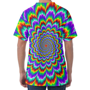 Psychedelic Expansion Optical Illusion Men's Velvet T-Shirt