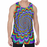 Psychedelic Expansion Optical Illusion Men's Velvet Tank Top