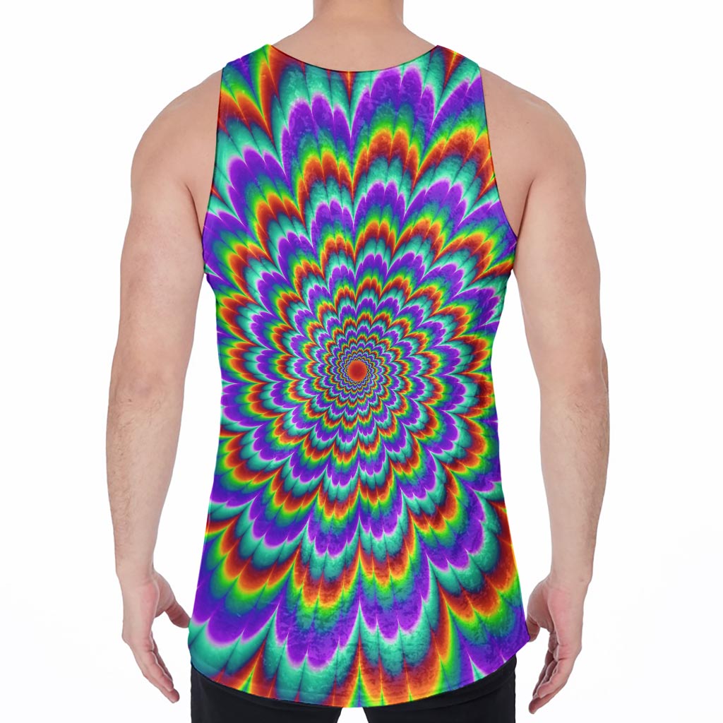 Psychedelic Expansion Optical Illusion Men's Velvet Tank Top