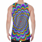 Psychedelic Expansion Optical Illusion Men's Velvet Tank Top