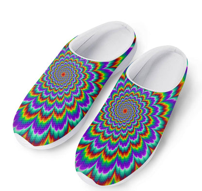 Psychedelic Expansion Optical Illusion Mesh Casual Shoes