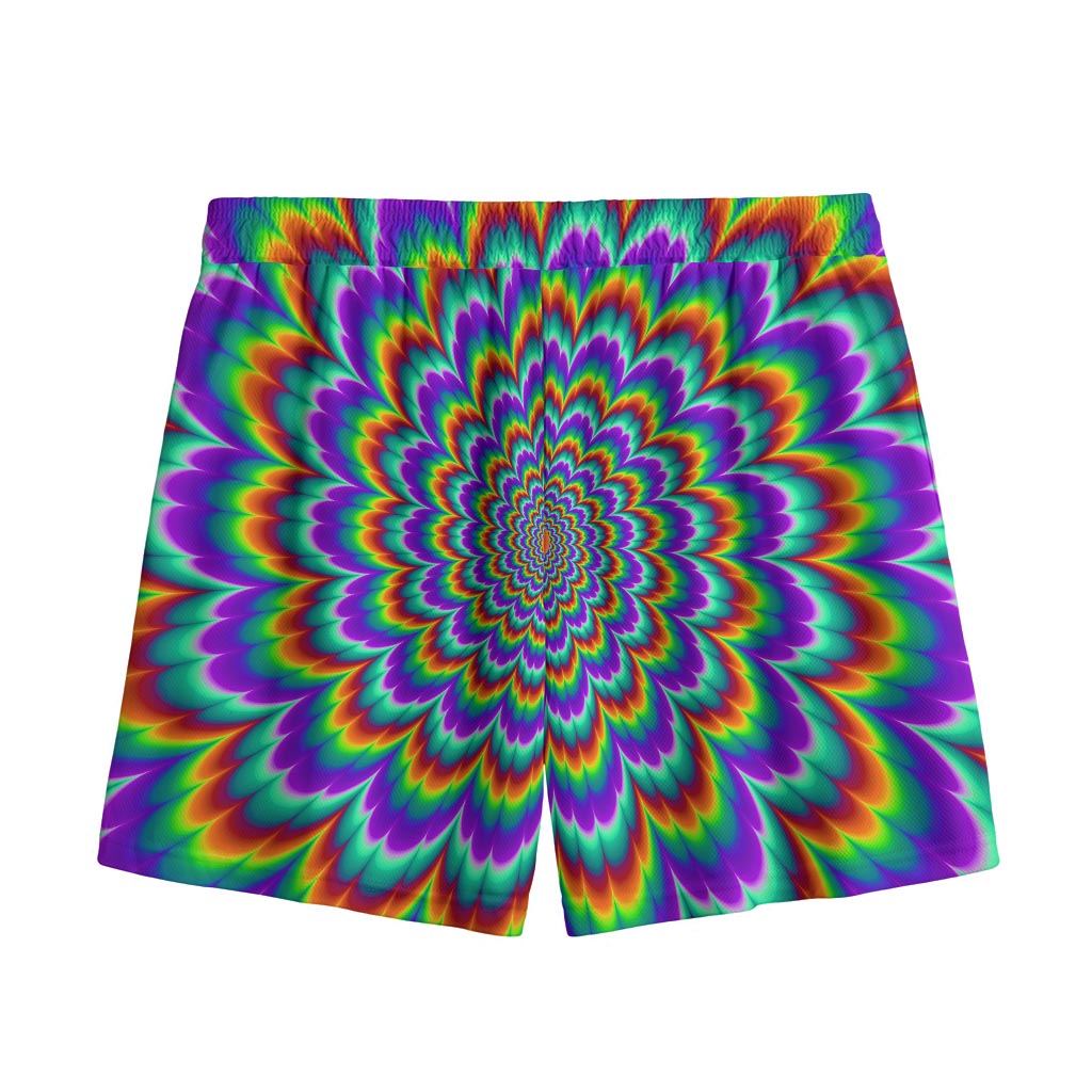 Psychedelic Expansion Optical Illusion Mesh Shorts