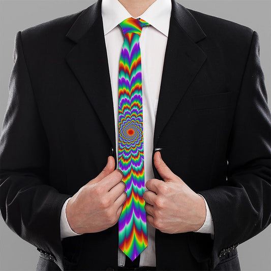Psychedelic Expansion Optical Illusion Necktie