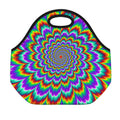 Psychedelic Expansion Optical Illusion Neoprene Lunch Bag