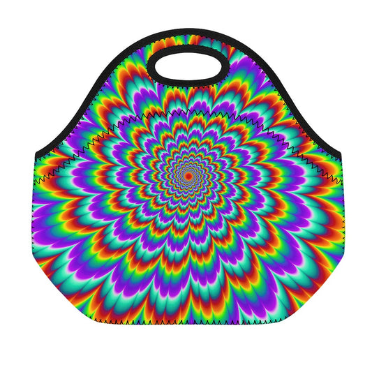 Psychedelic Expansion Optical Illusion Neoprene Lunch Bag