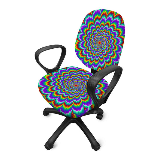 Psychedelic Expansion Optical Illusion Office Chair Cover