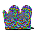 Psychedelic Expansion Optical Illusion Oven Mitts