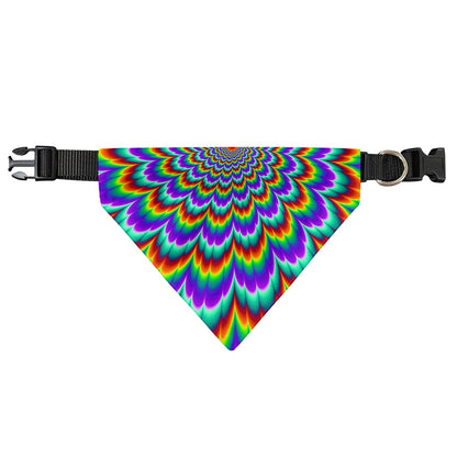 Psychedelic Expansion Optical Illusion Over The Collar Dog Bandana