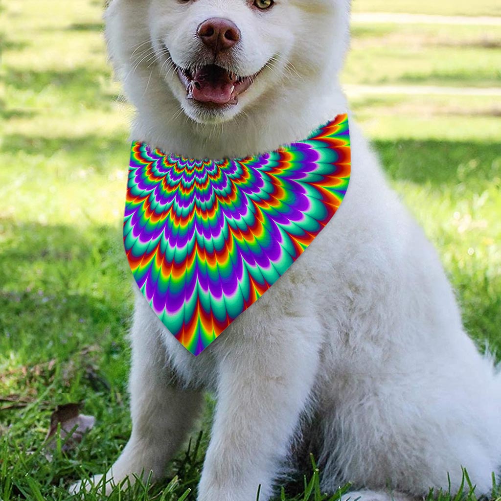 Psychedelic Expansion Optical Illusion Over The Collar Dog Bandana