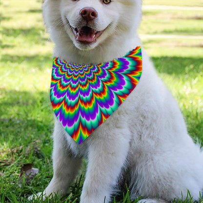Psychedelic Expansion Optical Illusion Over The Collar Dog Bandana