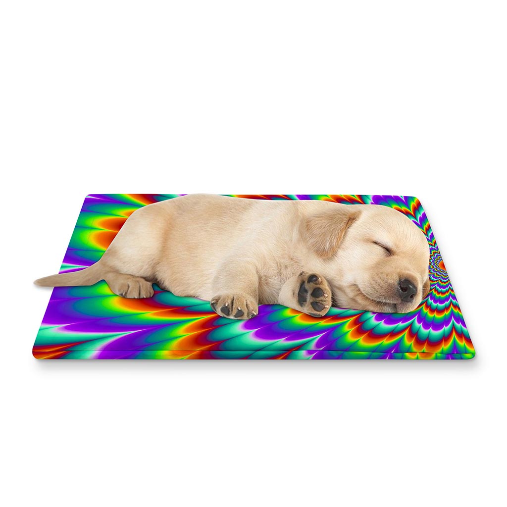Psychedelic Expansion Optical Illusion Pet Cooling Mat Cover
