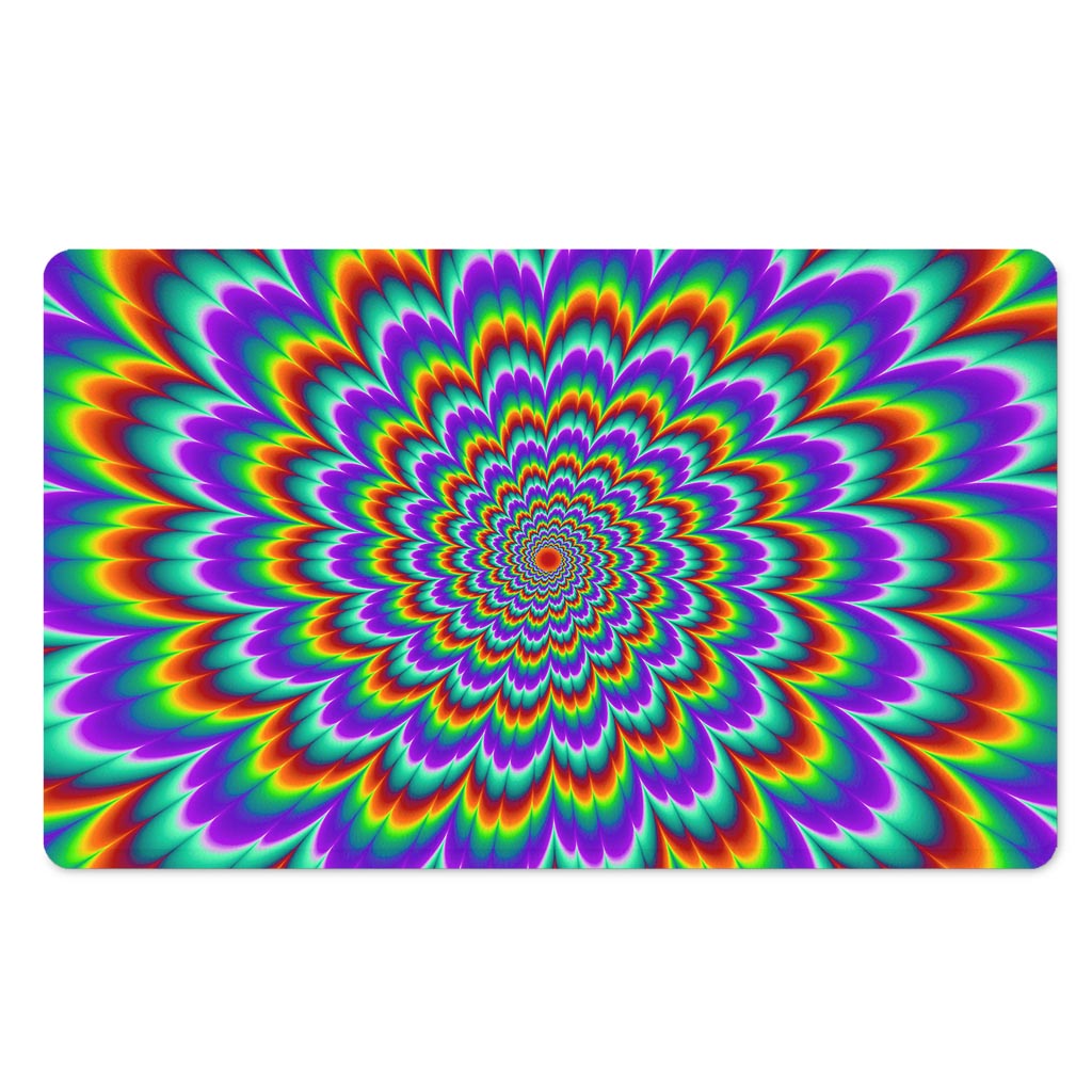Psychedelic Expansion Optical Illusion Polyester Doormat