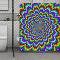 Psychedelic Expansion Optical Illusion Polyester Shower Curtain