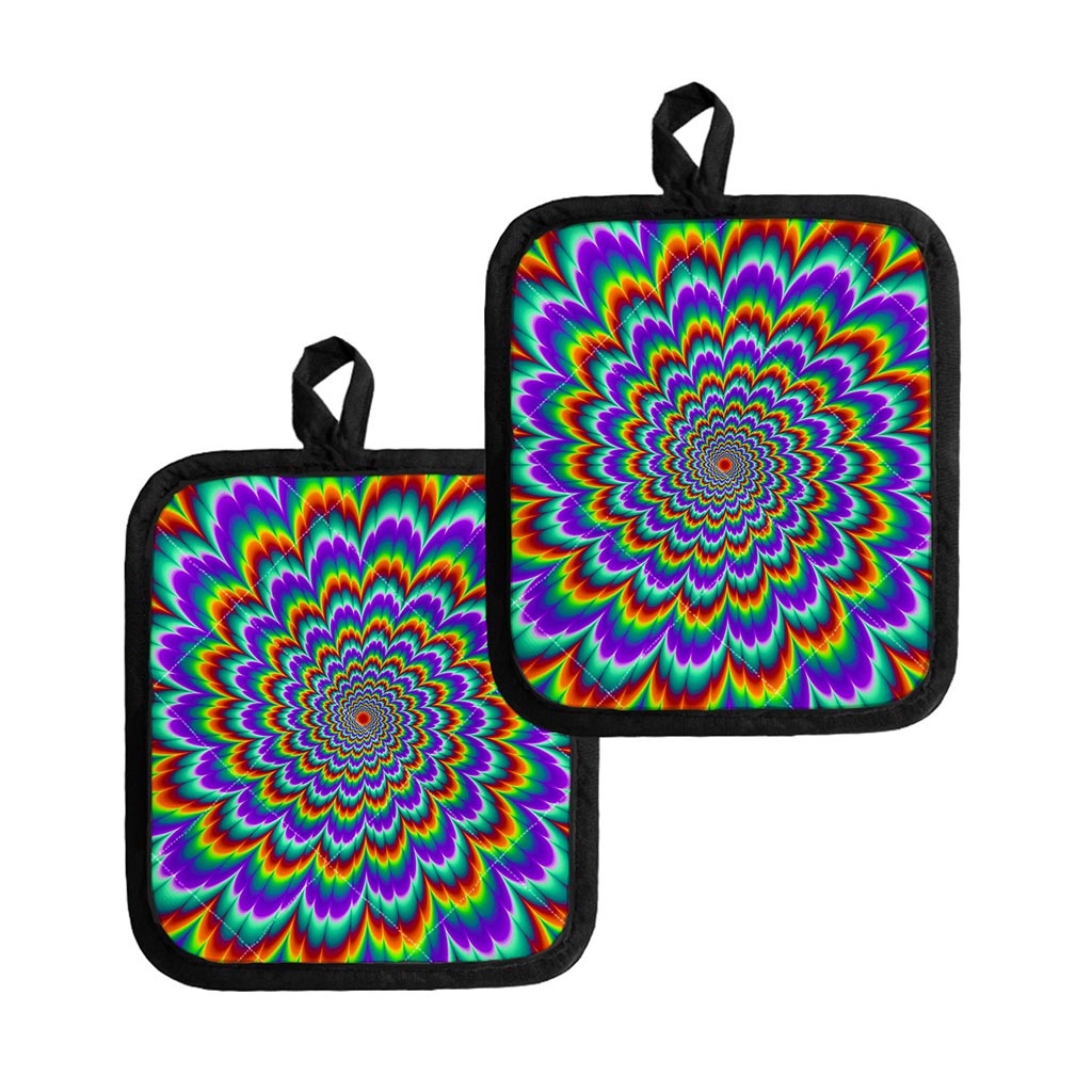Psychedelic Expansion Optical Illusion Pot Holders