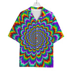 Psychedelic Expansion Optical Illusion Rayon Hawaiian Shirt