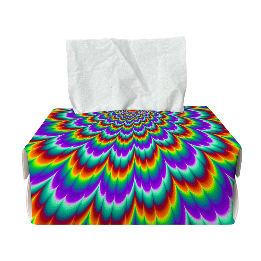 Psychedelic Expansion Optical Illusion Rectangle Tissue Box Cover