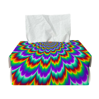 Psychedelic Expansion Optical Illusion Rectangle Tissue Box Cover