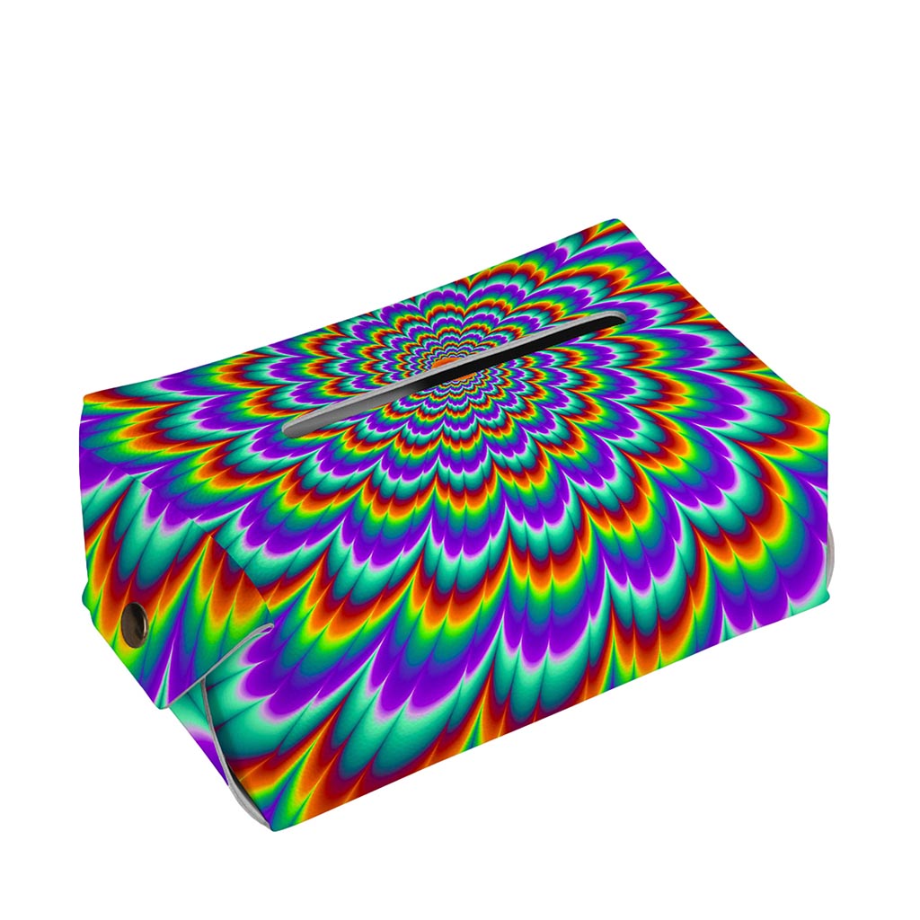Psychedelic Expansion Optical Illusion Rectangle Tissue Box Cover
