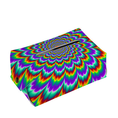 Psychedelic Expansion Optical Illusion Rectangle Tissue Box Cover