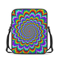 Psychedelic Expansion Optical Illusion Rectangular Crossbody Bag