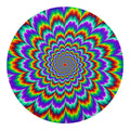 Psychedelic Expansion Optical Illusion Round Blanket