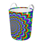 Psychedelic Expansion Optical Illusion Round Laundry Basket
