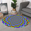 Psychedelic Expansion Optical Illusion Round Rug