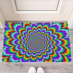 Psychedelic Expansion Optical Illusion Rubber Doormat