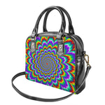 Psychedelic Expansion Optical Illusion Shoulder Handbag