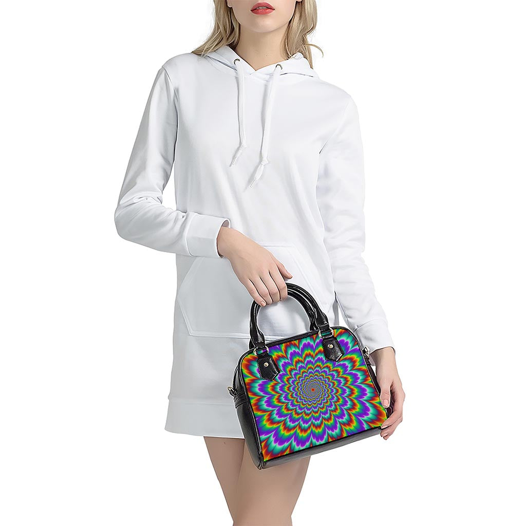 Psychedelic Expansion Optical Illusion Shoulder Handbag
