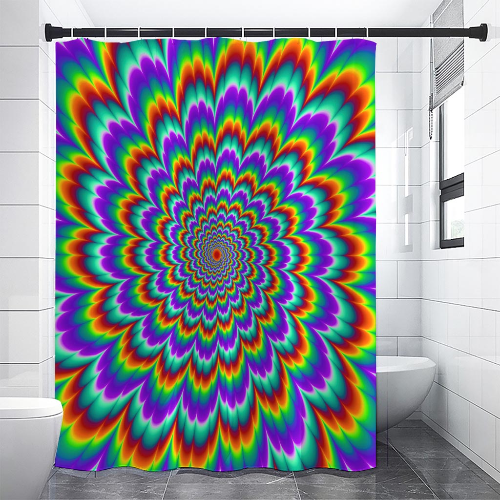 Psychedelic Expansion Optical Illusion Shower Curtain