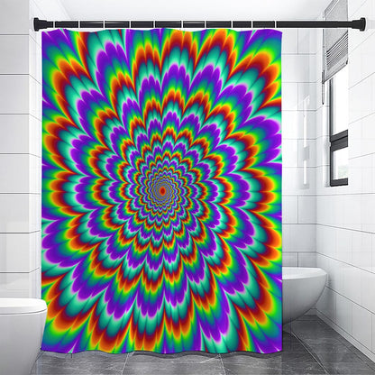 Psychedelic Expansion Optical Illusion Shower Curtain