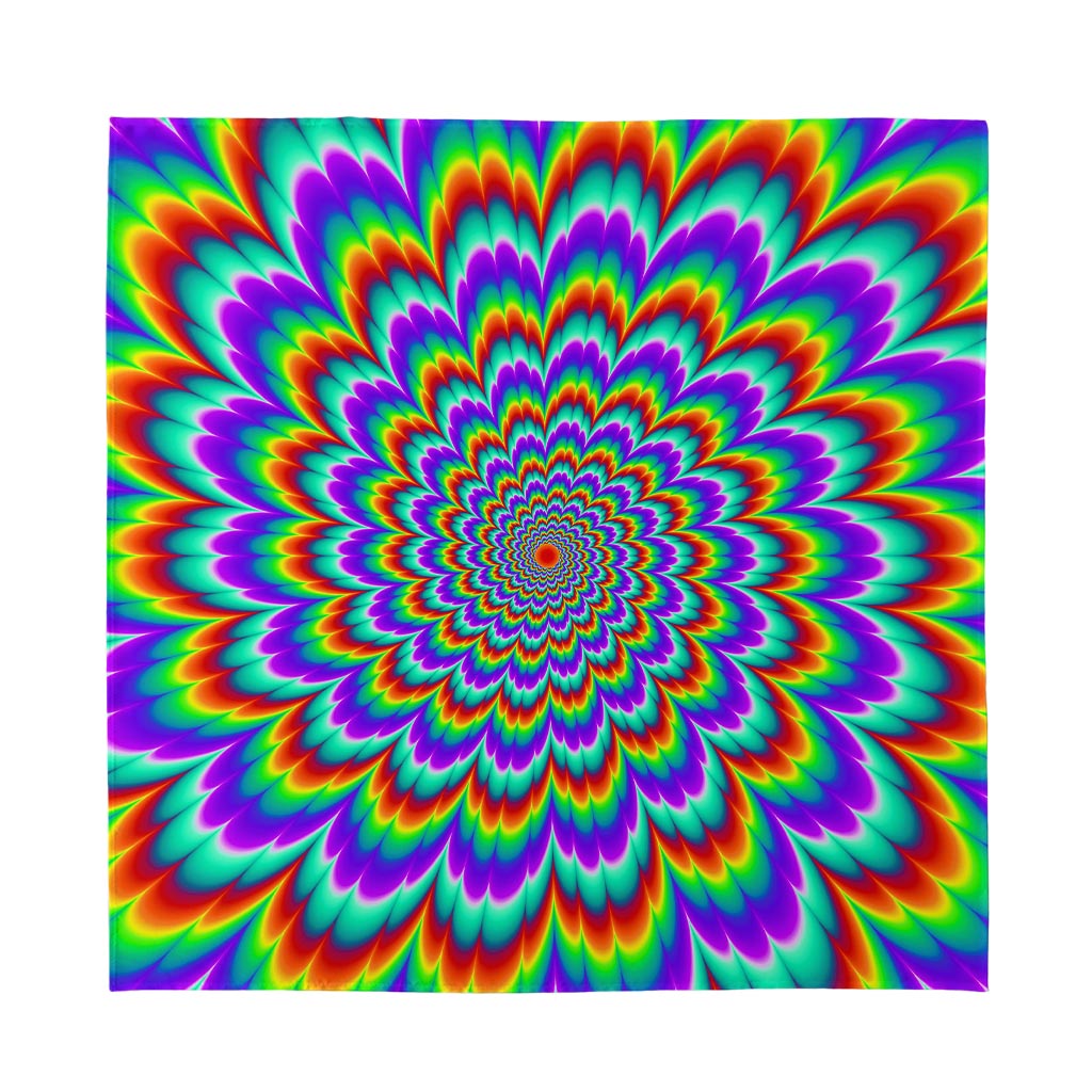Psychedelic Expansion Optical Illusion Silk Bandana