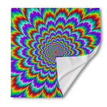Psychedelic Expansion Optical Illusion Silk Bandana