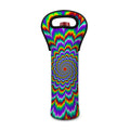 Psychedelic Expansion Optical Illusion Single Neoprene Wine Tote
