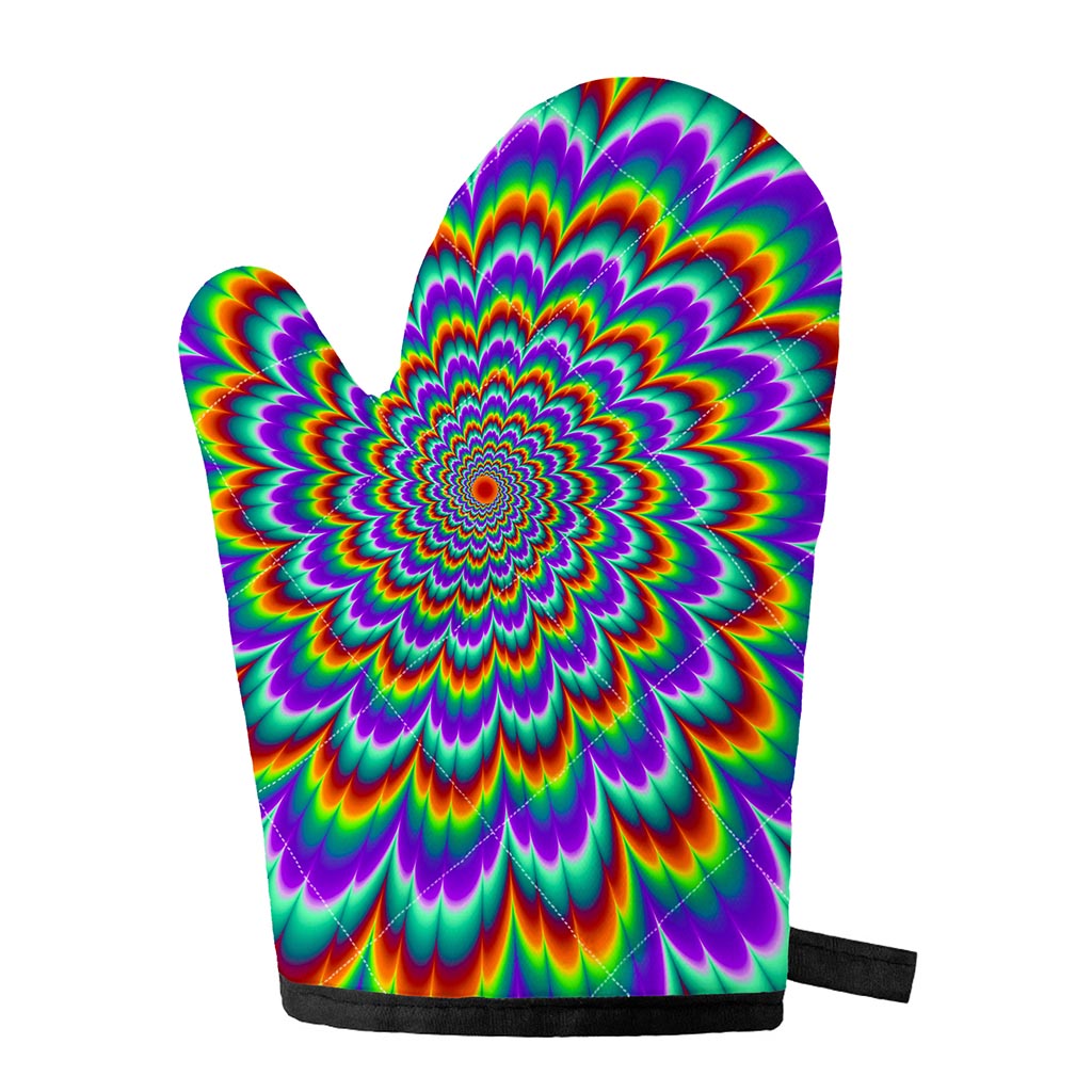 Psychedelic Expansion Optical Illusion Single Oven Mitt
