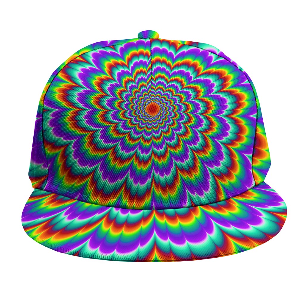 Psychedelic Expansion Optical Illusion Snapback Cap