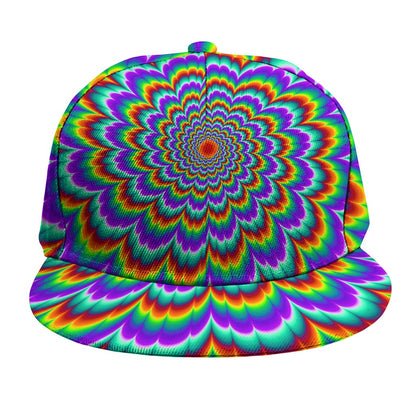 Psychedelic Expansion Optical Illusion Snapback Cap
