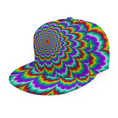 Psychedelic Expansion Optical Illusion Snapback Cap