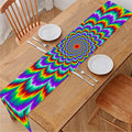 Psychedelic Expansion Optical Illusion Table Runner