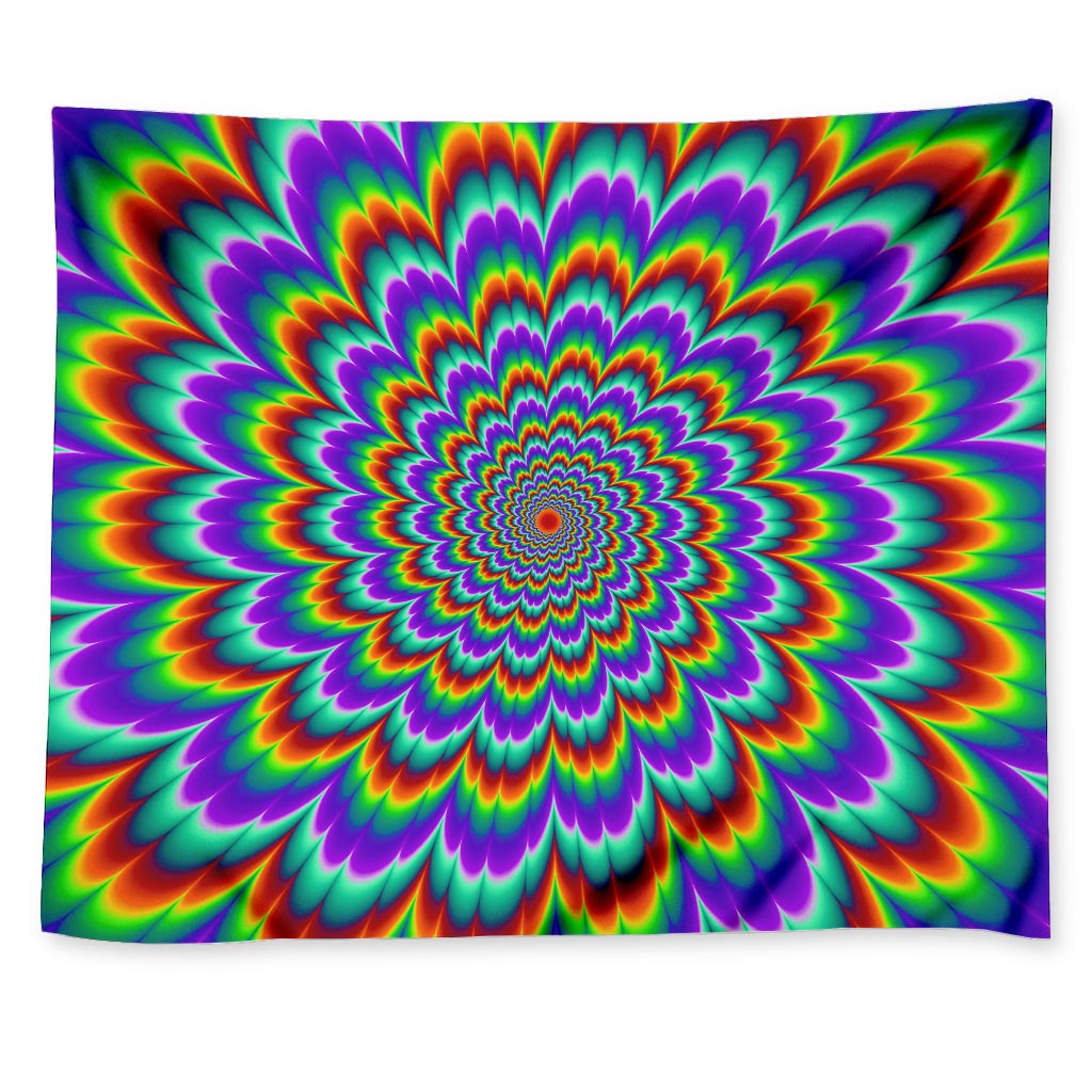 Psychedelic Expansion Optical Illusion Tapestry